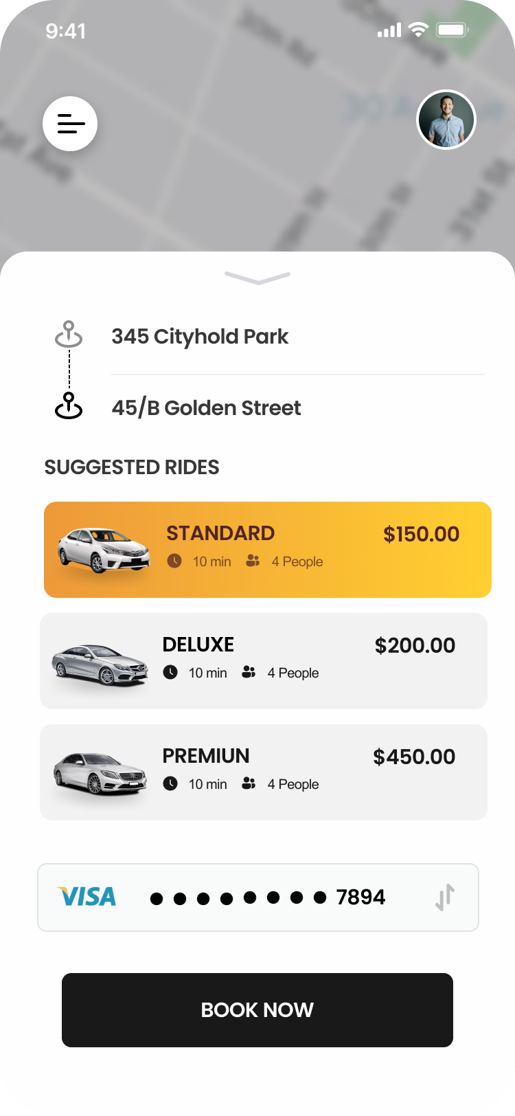 Taxi App UI Design